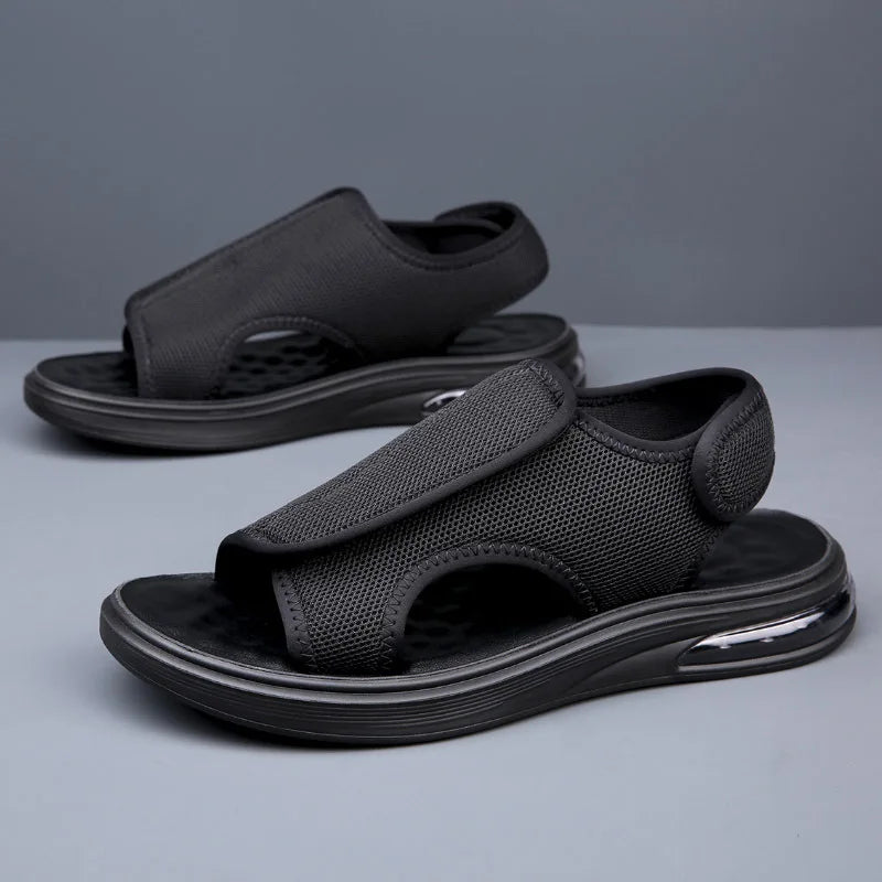 Fashion Men's Sandals Solid Color Men Summer Shoes Casual Comfortable Open Toe Sandals Soft Beach Footwear Male Shoes